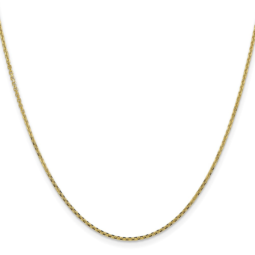 10K Gelbgold 1.45mm Diamantiert Ankerkette Halskette