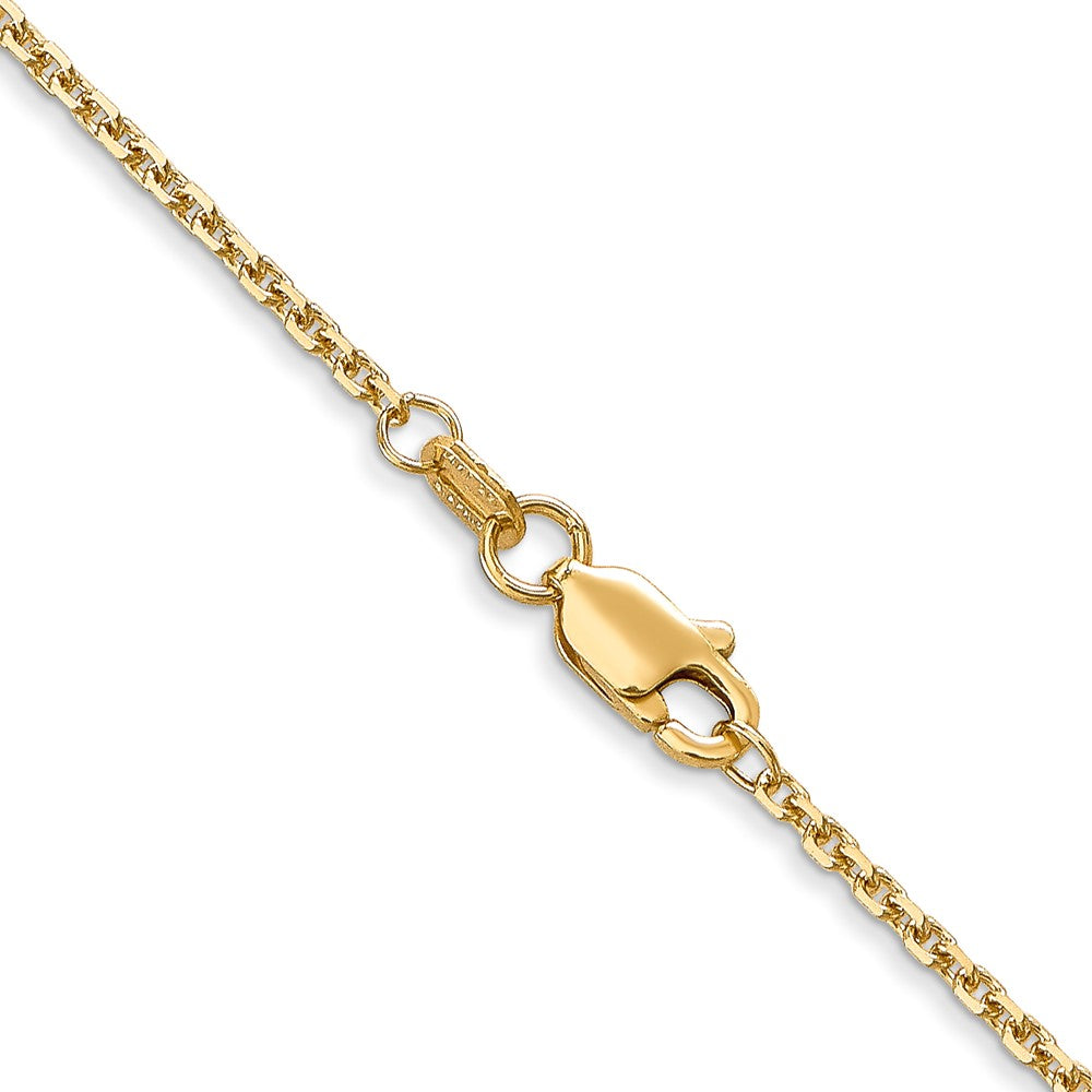 10K Gelbgold 1.45mm Diamantiert Ankerkette Halskette