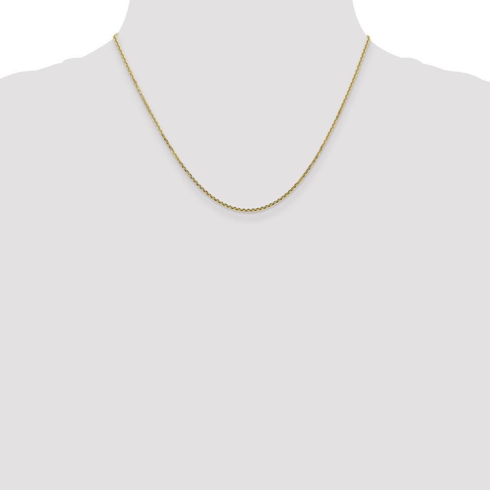 10K Gelbgold 1.45mm Diamantiert Ankerkette Halskette
