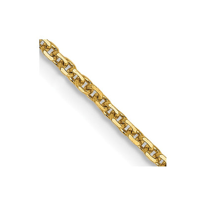 10K Gelbgold 1.45mm Diamantiert Ankerkette Halskette