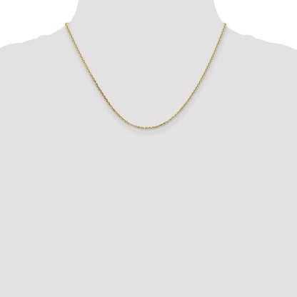 10K Gelbgold 1.65mm Diamantiert Ankerkette Halskette