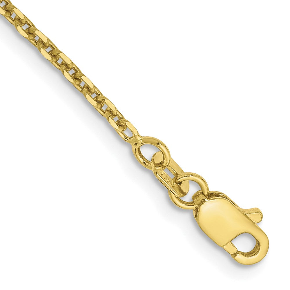 10K Gelbgold 1.65mm Diamantiert Ankerkette Kette Fußkettchen