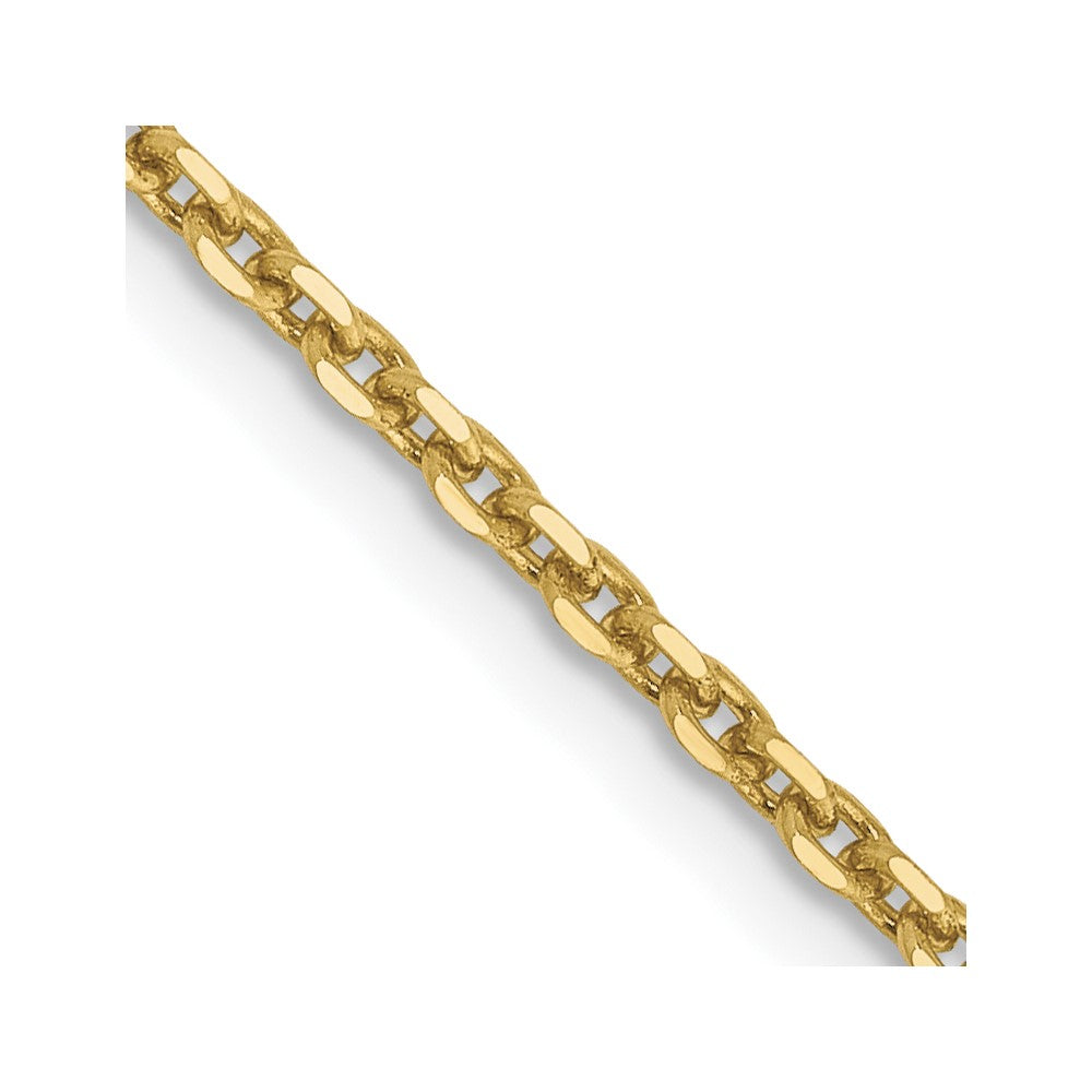 10K Gelbgold 1.65mm Diamantiert Ankerkette Halskette