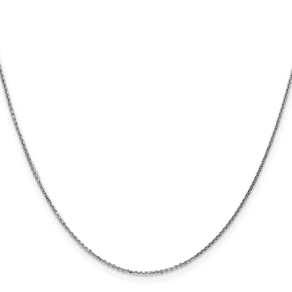 10K Weißgold Wg.95mm Diamantiert Ankerkette Halskette