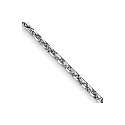 10K Weißgold Wg.95mm Diamantiert Ankerkette Halskette