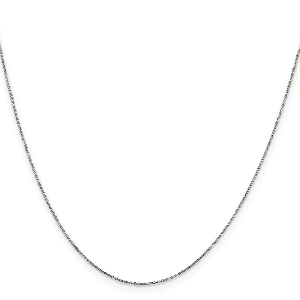 10K Weißgold Wg.6mm Diamantiert Rund Offen Glieder Ankerkette Kette Kinder Halskette