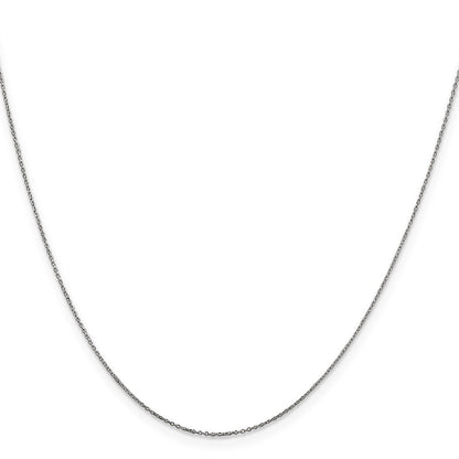 10K Weißgold Wg.6mm Diamantiert Rund Offen Glieder Ankerkette Kette Kinder Halskette