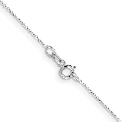 10K Weißgold Wg.6mm Diamantiert Rund Offen Glieder Ankerkette Kette Kinder Halskette