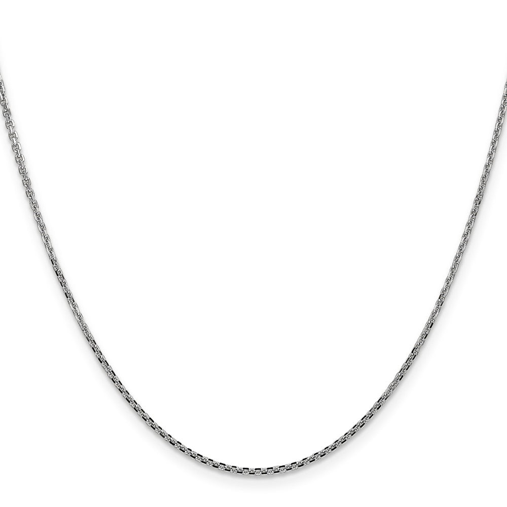 10K Weißgold Wg 1.45mm Diamantiert Ankerkette Halskette