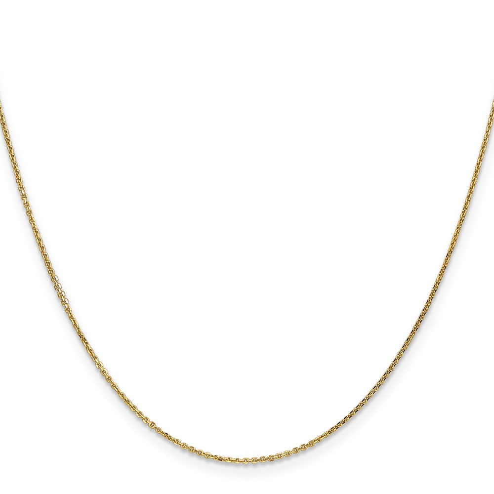 10K Gelbgold.95mm Diamantiert Ankerkette Halskette