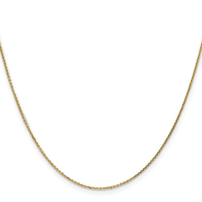 10K Gelbgold.95mm Diamantiert Ankerkette Halskette