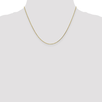 10K Gelbgold.95mm Diamantiert Ankerkette Halskette