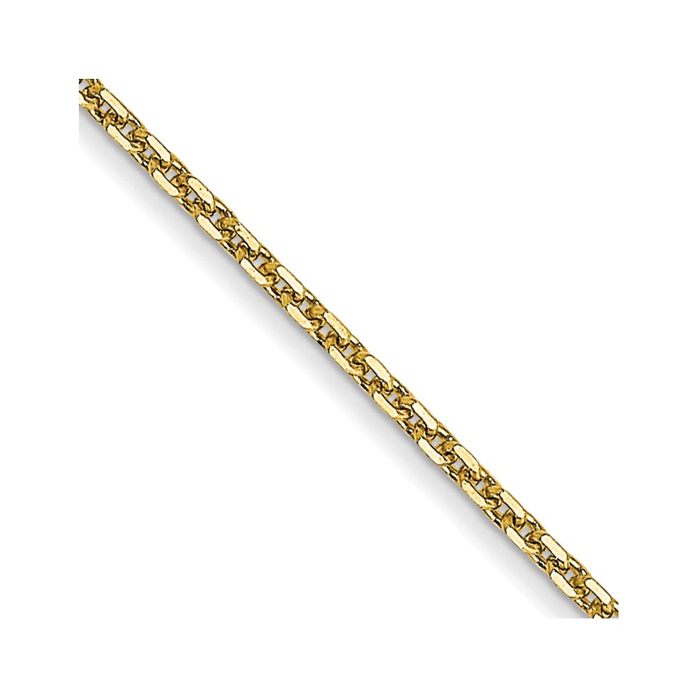 10K Gelbgold.95mm Diamantiert Ankerkette Halskette