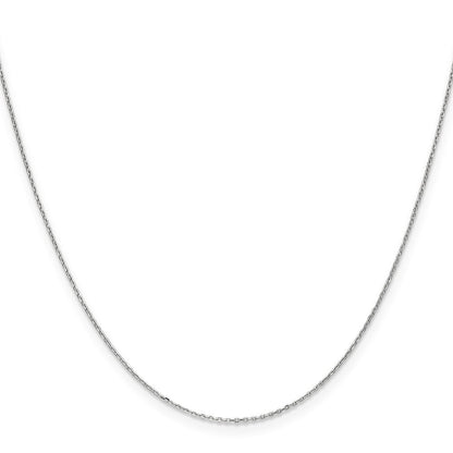 10K Weißgold Wg.8mm Diamantiert Ankerkette mit Federring Verschluss Halskette