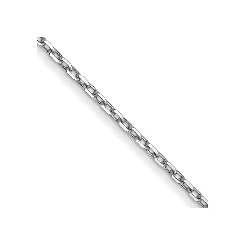 10K Weißgold Wg.8mm Diamantiert Ankerkette mit Federring Verschluss Kette Kinder Halskette
