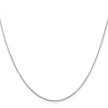 10K Weißgold Wg.8mm Diamantiert Rund Offen Glieder Ankerkette Halskette
