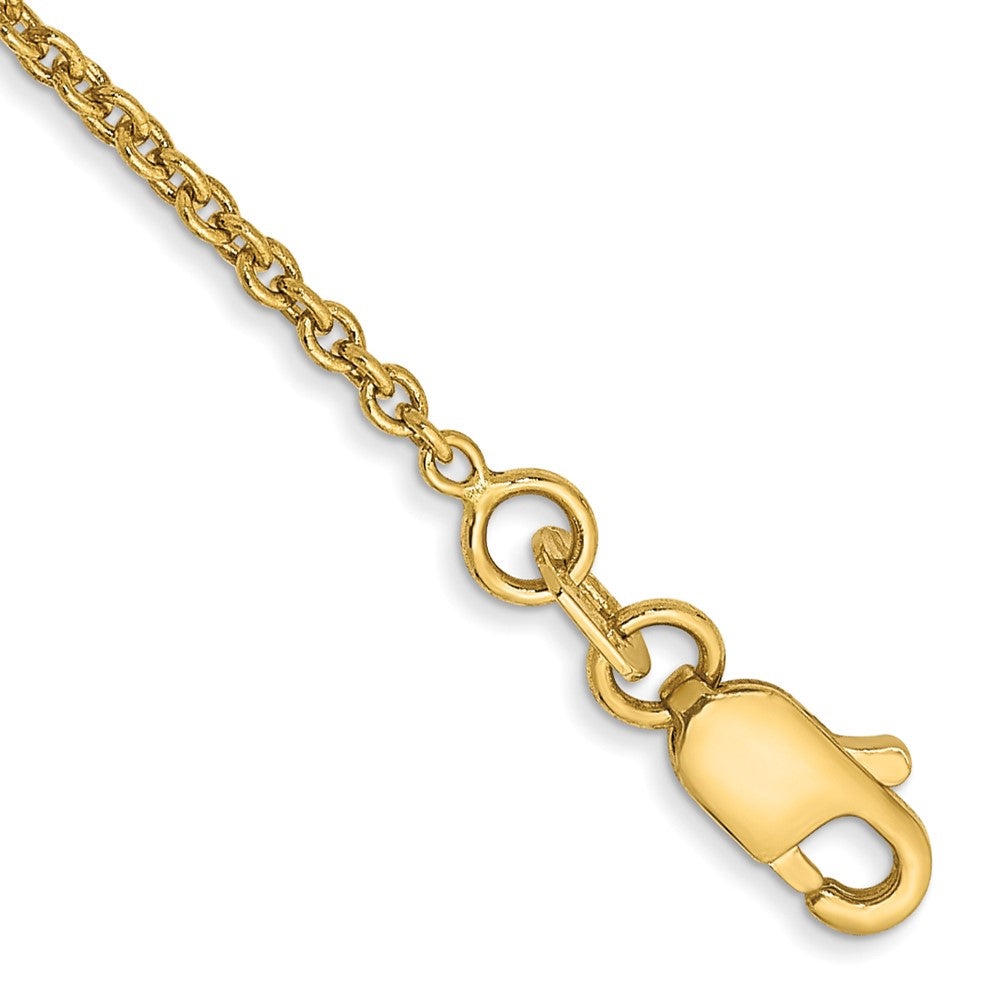 10K Gelbgold 1.4mm Forzantine Ankerkette Kette Fußkettchen
