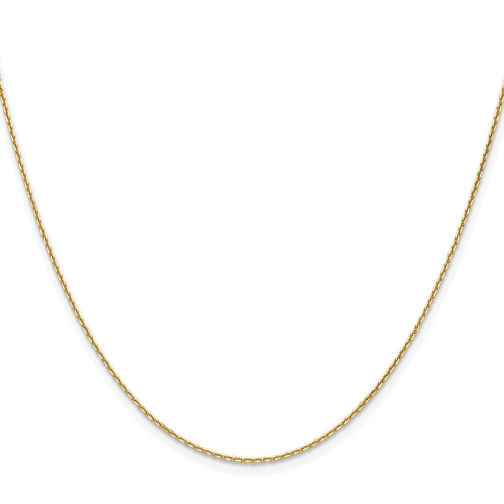 10K Gelbgold 1.2mm Diamantiert Ankerkette Halskette