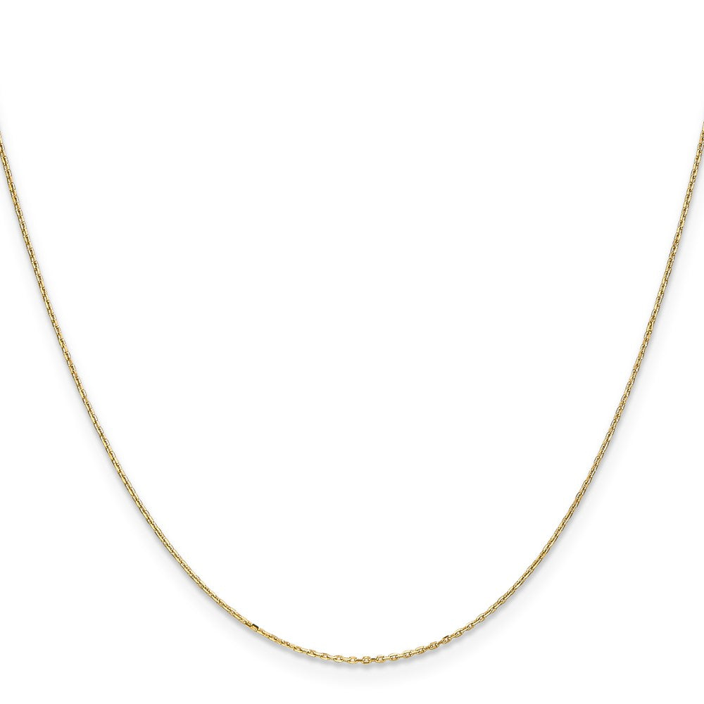 10K Gelbgold.8mm Diamantiert Ankerkette mit Federring Verschluss Halskette