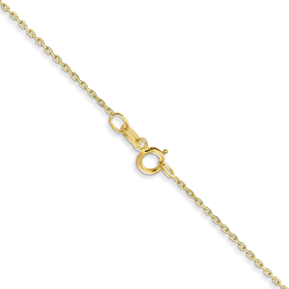 10K Gelbgold.8mm Diamantiert Ankerkette mit Federring Verschluss Kette Kinder Halskette