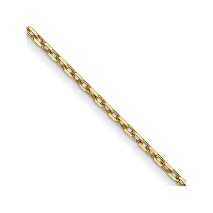 10K Gelbgold.8mm Diamantiert Ankerkette mit Federring Verschluss Kette Kinder Halskette