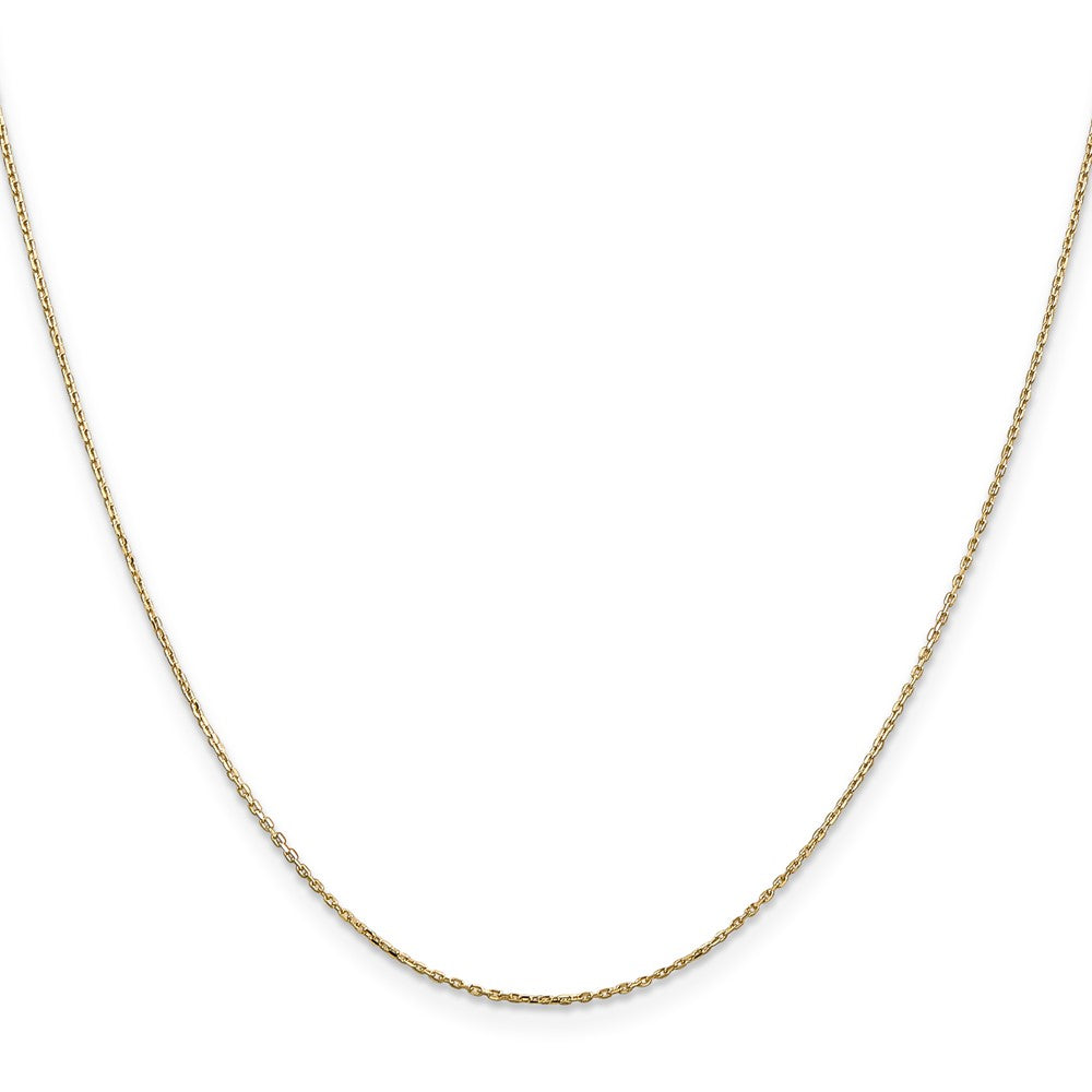 10K Gelbgold.8mm Diamantiert Ankerkette mit Karabinerverschluss Kette Kinder Halskette