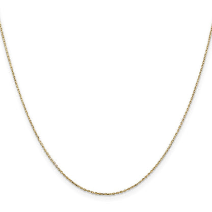 10K Gelbgold.8mm Diamantiert Ankerkette mit Karabinerverschluss Halskette