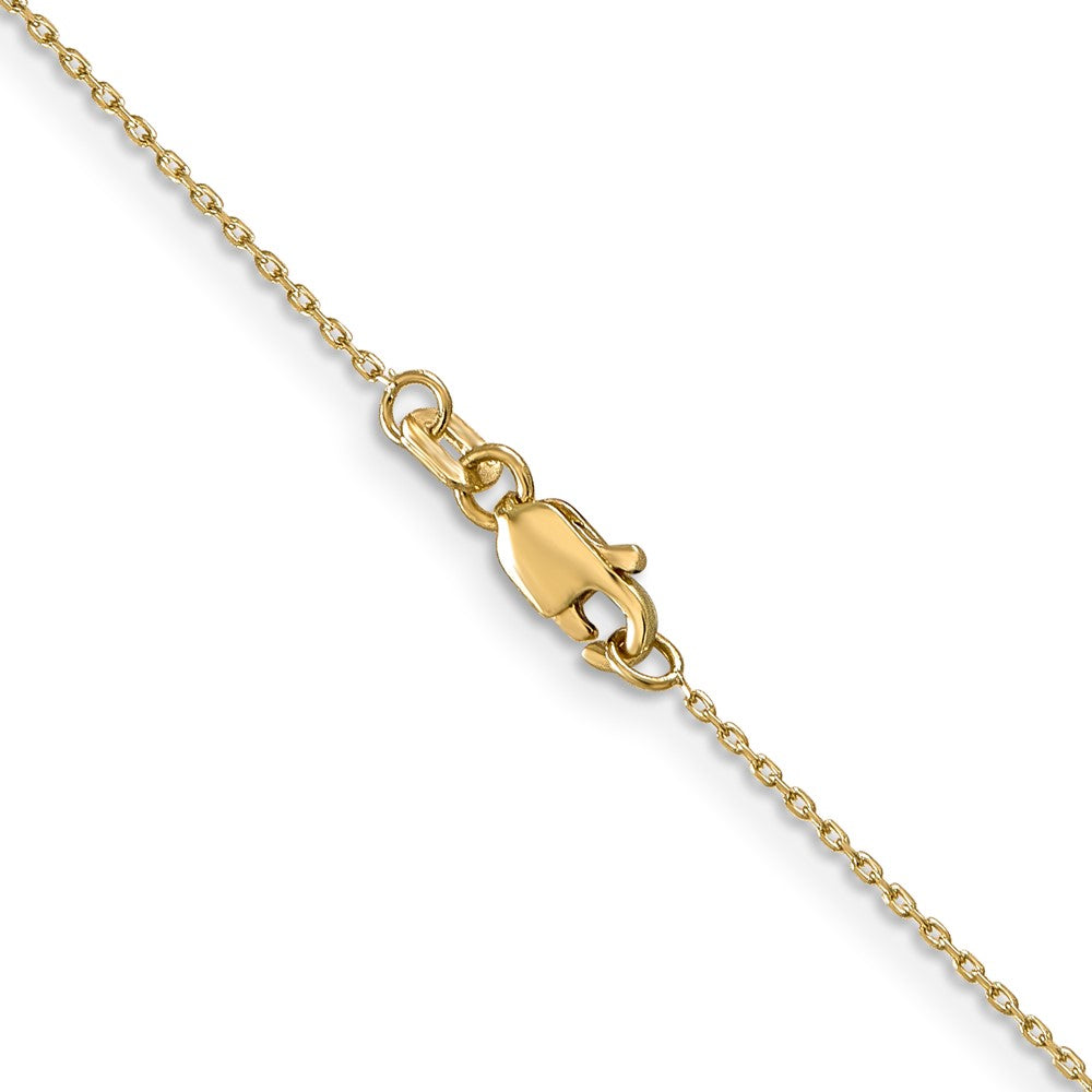 10K Gelbgold.8mm Diamantiert Ankerkette mit Karabinerverschluss Kette Kinder Halskette