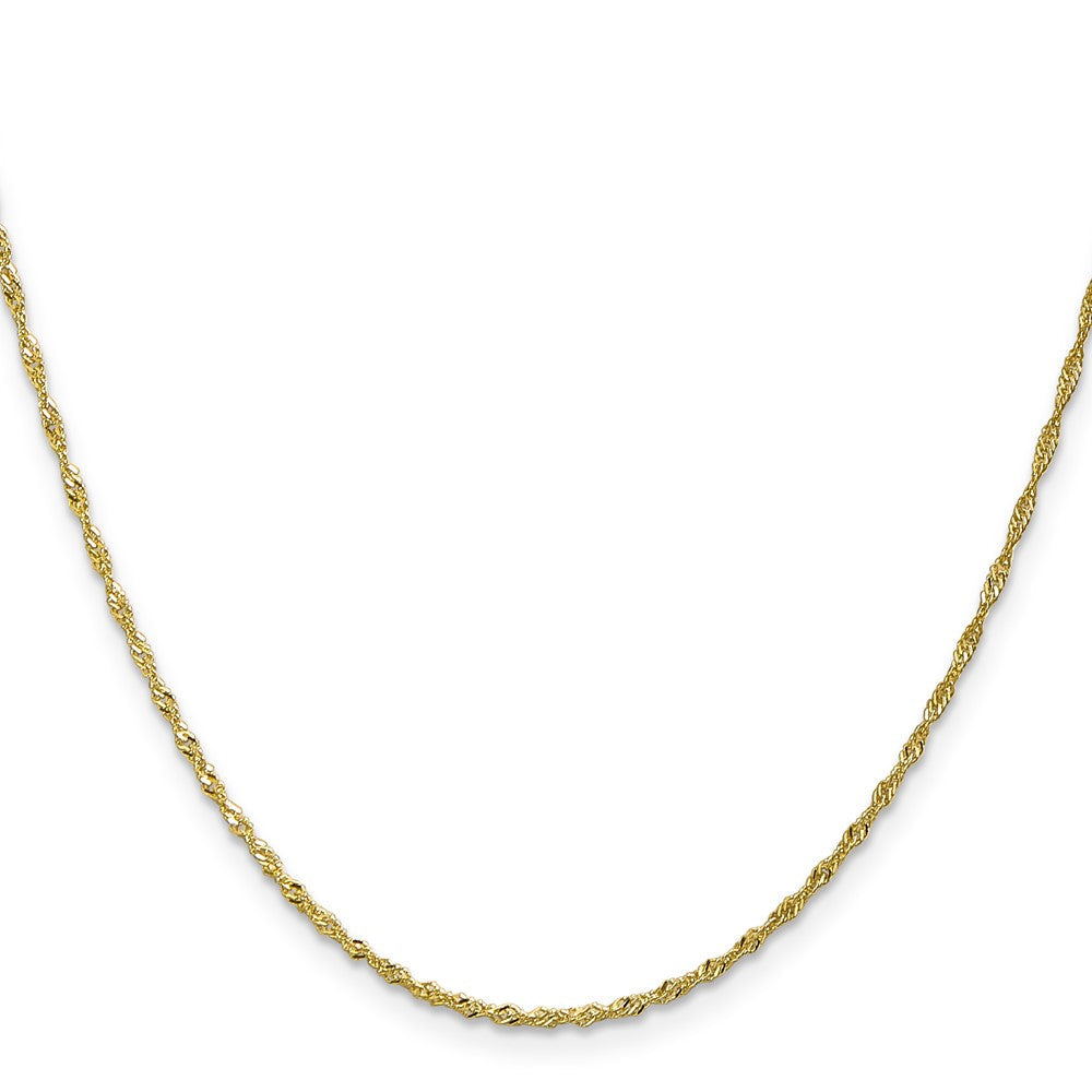 10K Gelbgold 1.4mm Singapurkette Halskette