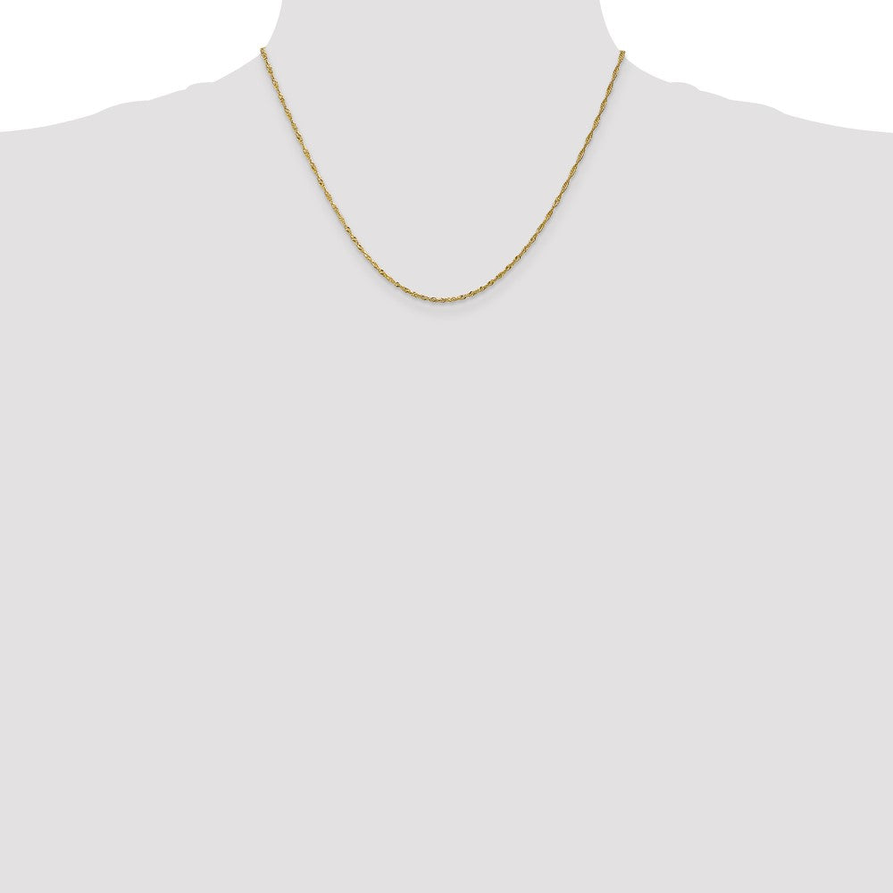 10K Gelbgold 1.4mm Singapurkette Halskette