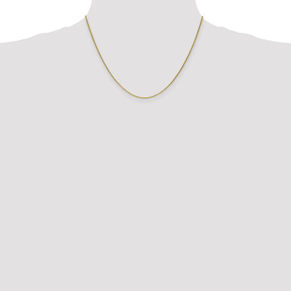 10K Gelbgold 1mm Rund Offen Glieder Ankerkette Halskette