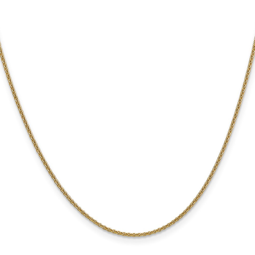 10K Gelbgold 1.4mm Rund Offen Glieder Ankerkette Halskette