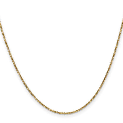 10K Gelbgold 1.4mm Rund Offen Glieder Ankerkette Halskette
