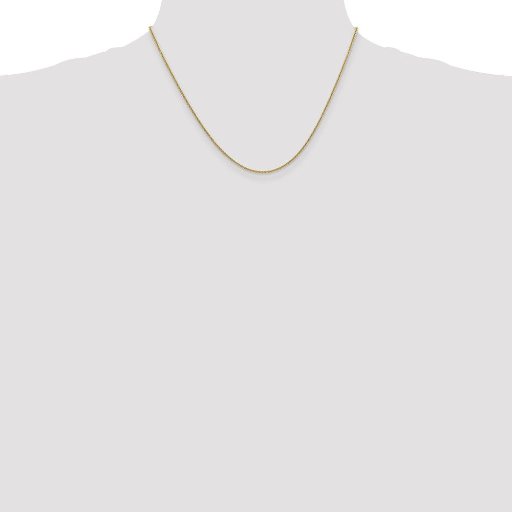 10K Gelbgold 1.4mm Rund Offen Glieder Ankerkette Halskette