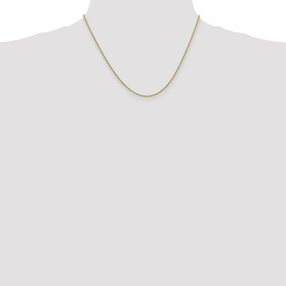 10K Gelbgold 1.4mm Rund Offen Glieder Ankerkette Halskette