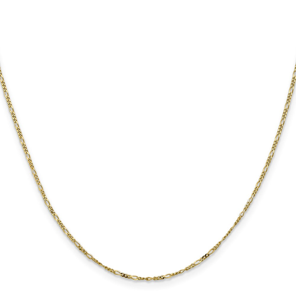 10K Gelbgold 1.25mm Flach Figaro Anhänger Halskette