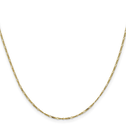 10K Gelbgold 1.25mm Flach Figaro Anhänger Halskette