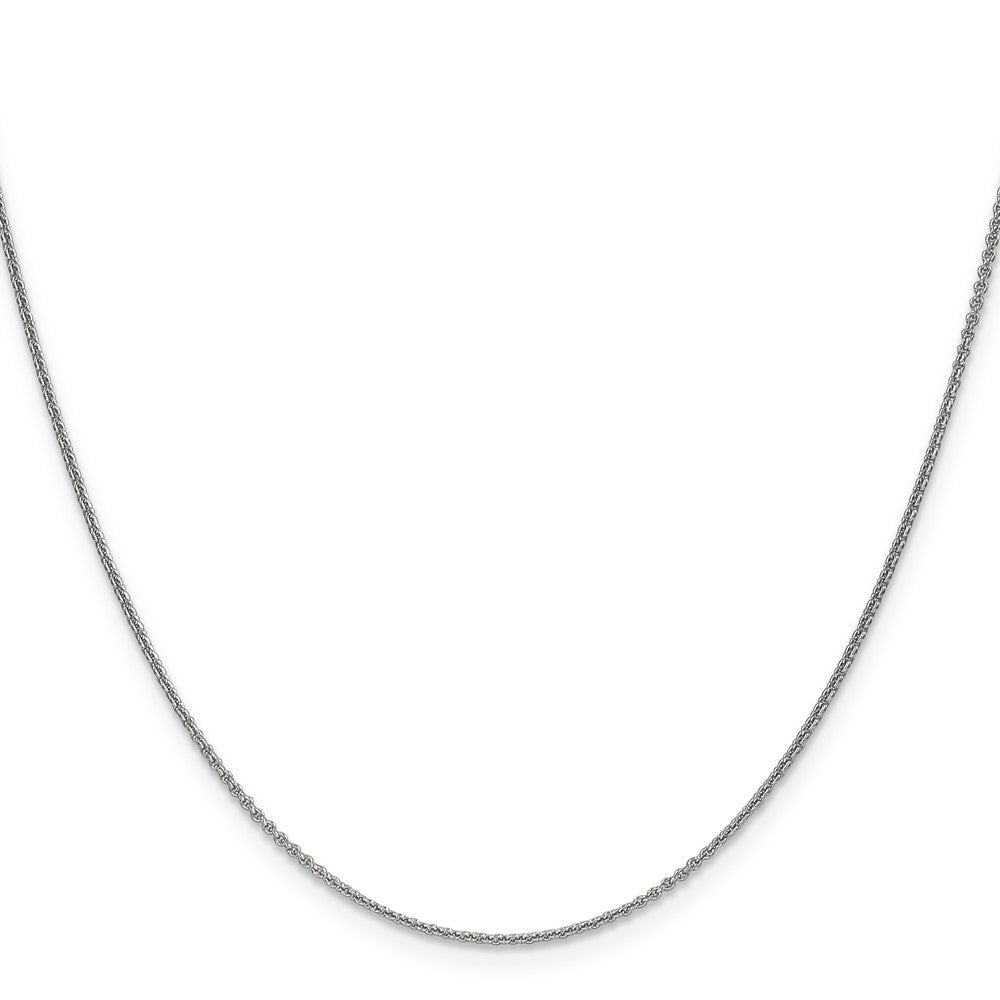 10K Weißgold Wg 1mm Rund Offen Glieder Ankerkette Halskette
