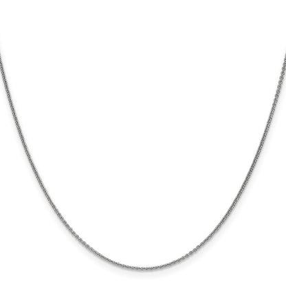 10K Weißgold Wg 1mm Rund Offen Glieder Ankerkette Halskette