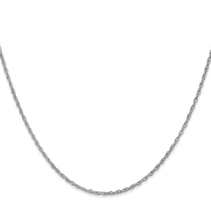 10K Weißgold Wg 1.3mm Schwer-baby Kordel Halskette