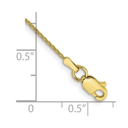 10K Gelbgold 1mm Parisian Weizen Gliederarmband