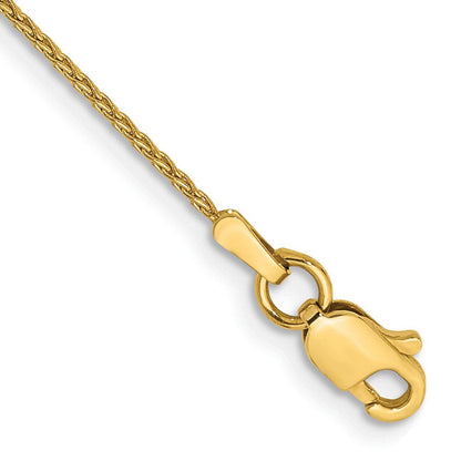 10K Gelbgold 1mm Parisian Weizen Kette Fußkettchen
