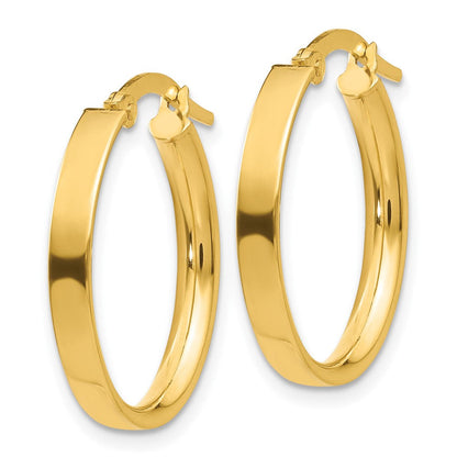 10K Gelbgold Oval Creolen
