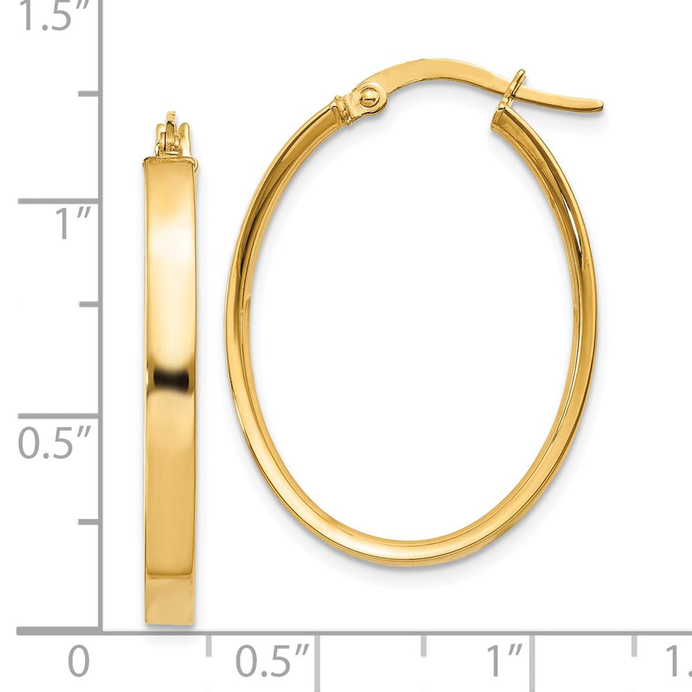 10K Gelbgold 3mm Oval Creolen