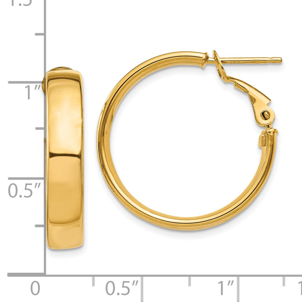 10K Gelbgold 5mm Omega Rückseite Creolen