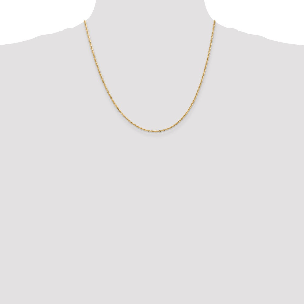 10K Gelbgold 1.85mm Diamantiert Vierfach Kordel Halskette