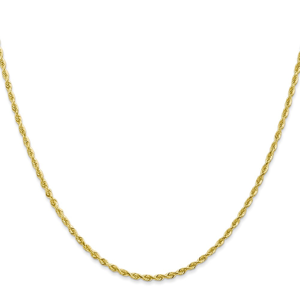 10K Gelbgold 2mm Diamantiert Vierfach Kordel Halskette