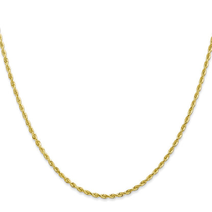 10K Gelbgold 2mm Diamantiert Vierfach Kordel Halskette