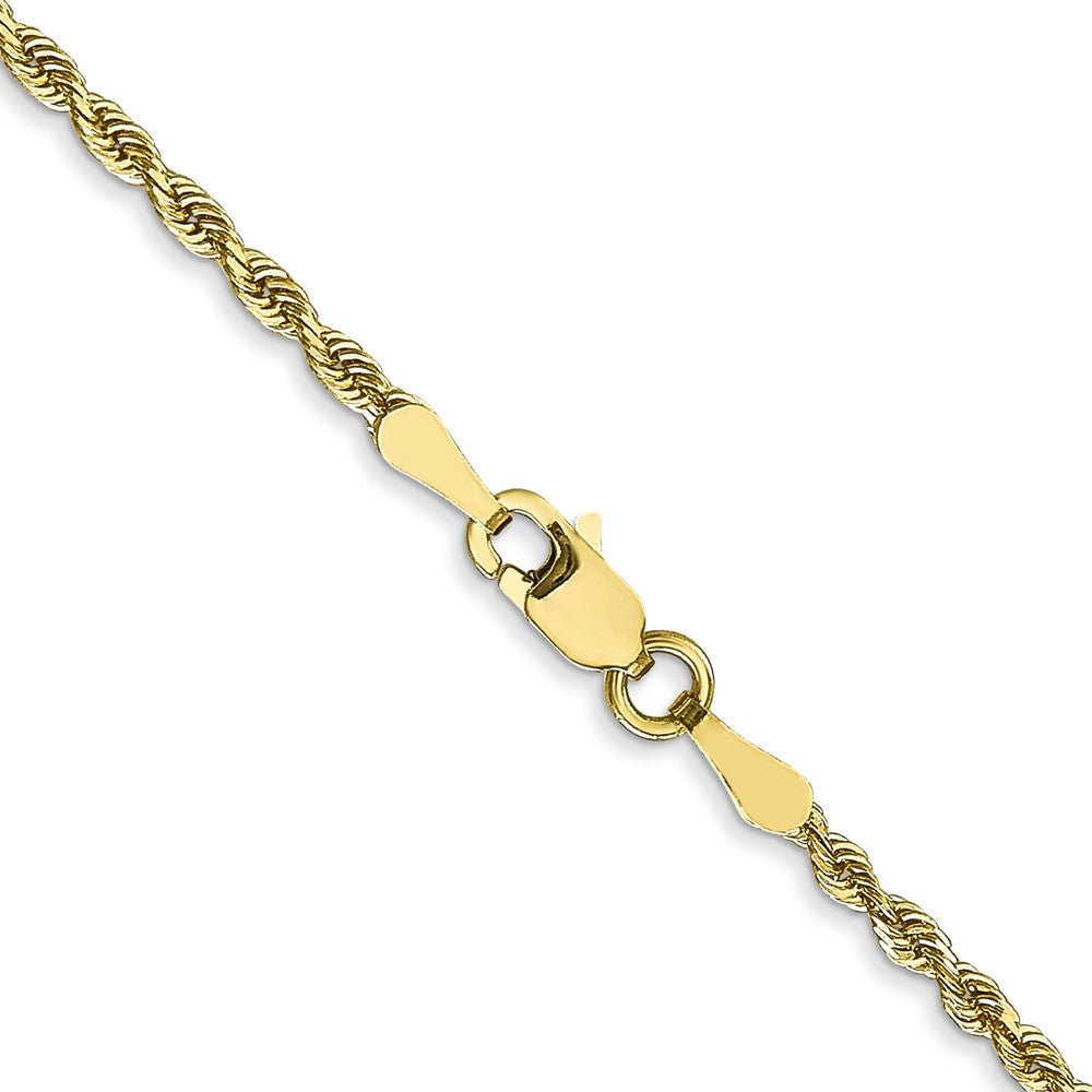 10K Gelbgold 2mm Diamantiert Vierfach Kordel Halskette