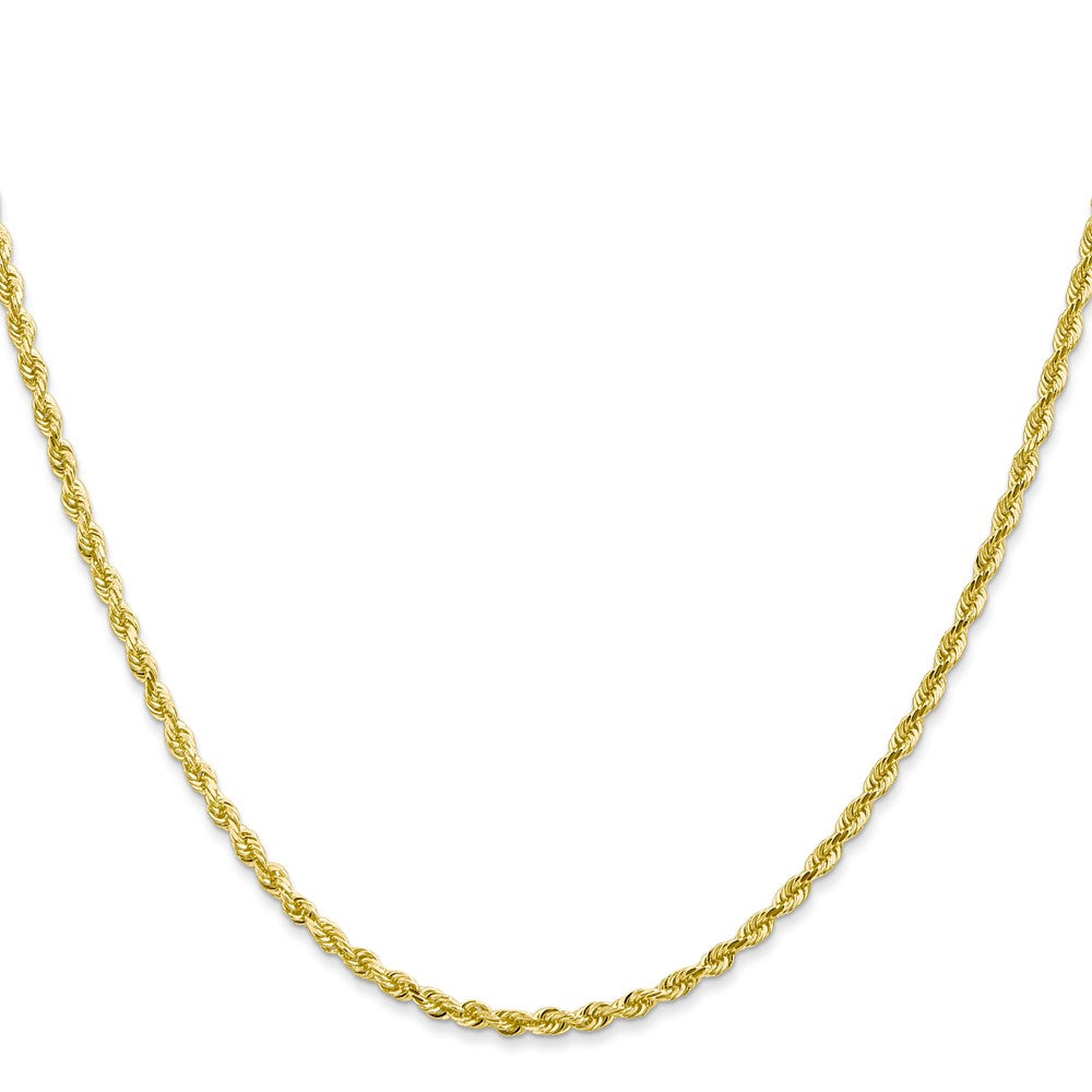 10K Gelbgold 2.25mm Diamantiert Vierfach Kordel Halskette